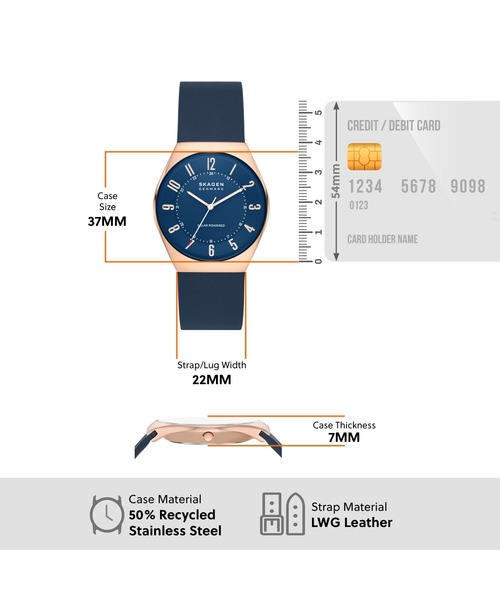 「SKAGEN」 アナログ腕時計 FREE ネイビー メンズ_画像8