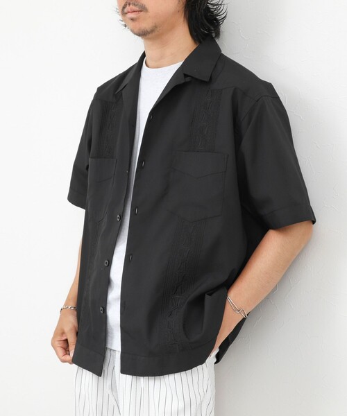 NOLLEY'S（ノーリーズ） シャツ 半袖 クジラ刺繍 キューバシャツ 26SS