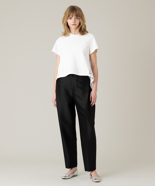 「LOULOU WILLOUGHBY」 半袖カットソー 2 ホワイト レディース_画像5