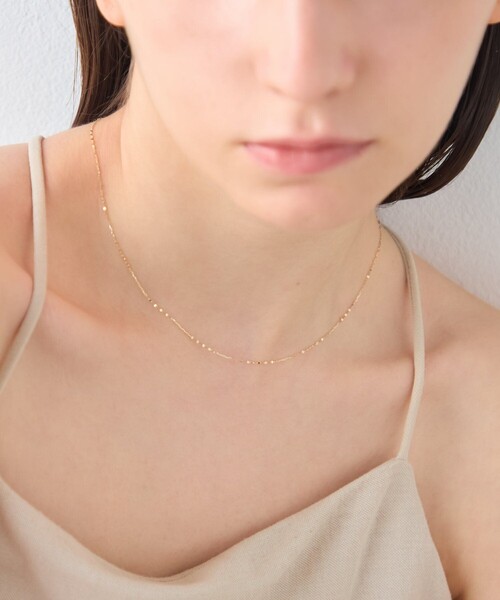 ネックレス 「レイヤード」 K10YG ルミナスチェーン ネックレス レディースの画像