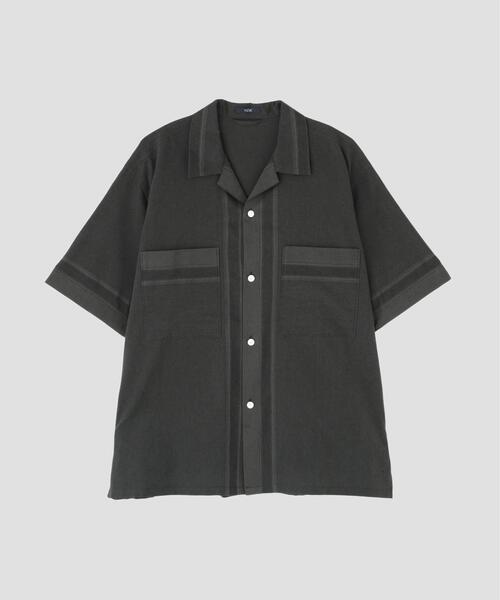 YLEVE（イレーヴ） シャツ 半袖 YLEVE / DOBBY STRIPE CHAMBRAY OPEN