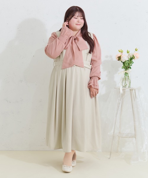 「Louiosy」 ノースリーブワンピース 4L アイボリー レディース_画像5