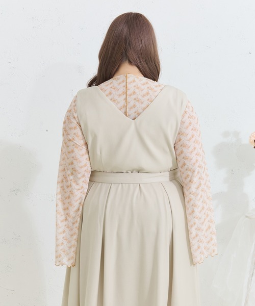 「Louiosy」 ノースリーブワンピース 4L アイボリー レディース_画像9