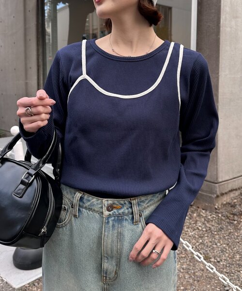 「CIAOPANIC TYPY」 長袖カットソー ONE SIZE グレー レディース_画像4