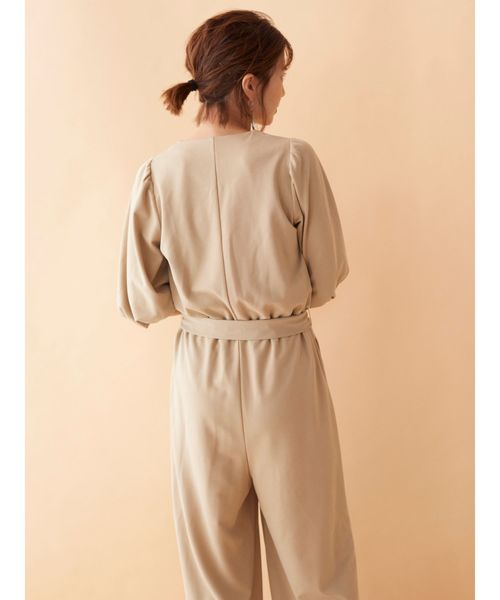 ワンピース 半袖 「安田美沙子コラボ」カシュクールオールインワン