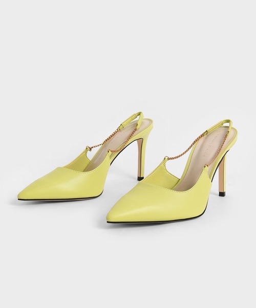 CHARLES ＆ KEITH パンプス チェーンリンク スリングバック