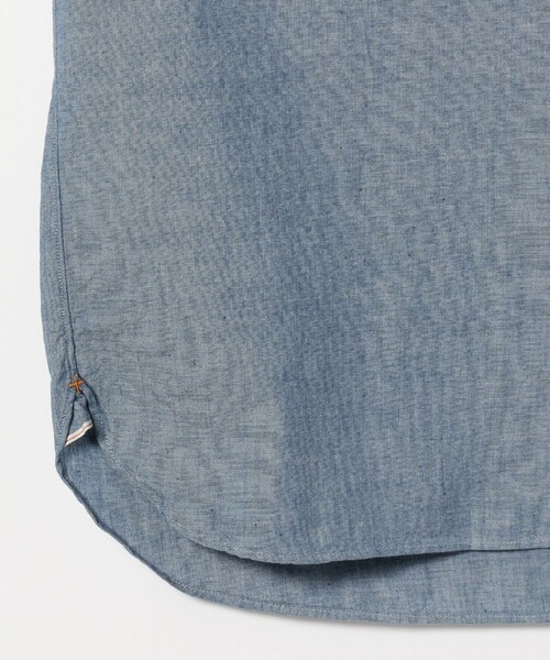BEAMS ＋シャンブレー　プルオーバーボタンダウンシャツ BEAMS MEN｜BEAMS PLUS｜シャンブレー ショートスリーブ ボタン