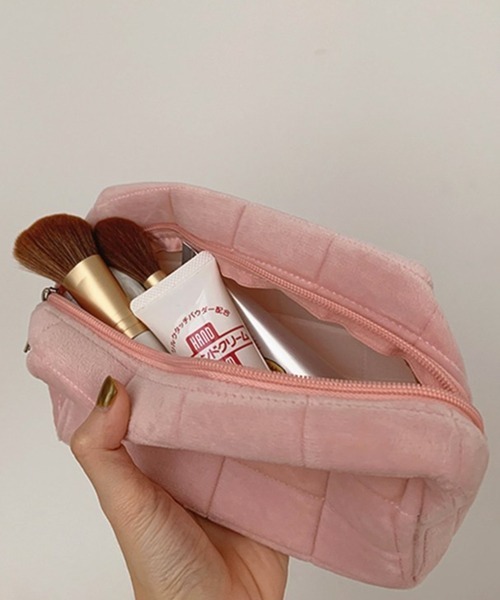 国内発送★VS PINK♥可愛い♪キルティング コスメポーチ ポーチ レディース キルティング コスメポーチ 小物入れ 軽量
