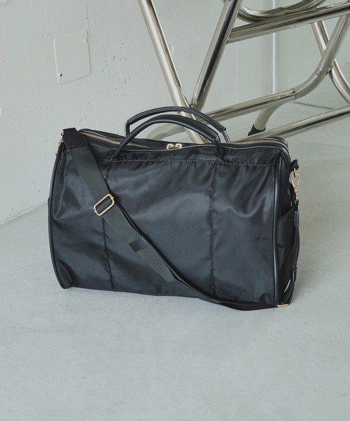 MCM ブラック ナイロン ボストンバッグ Munsingwear CORDURAナイロンボストンバッグ -デサントストア