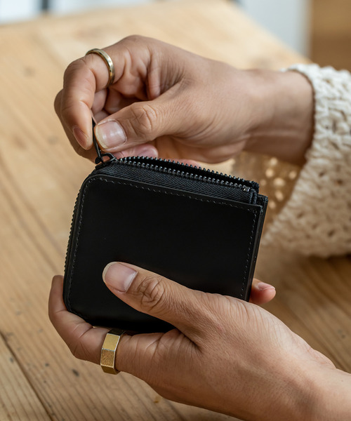 未使用品 HenderScheme wallet 黒 本革 レザー おしゃれ RENAME（バッグ） 財布 Rename グロッシーレザー モノクローム