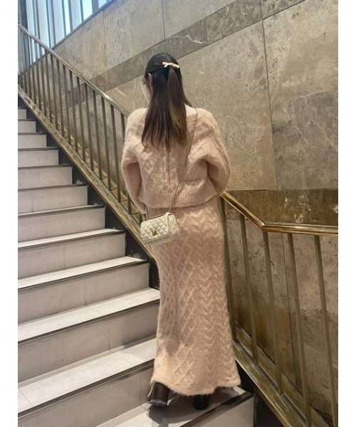 ニット セーター モヘヤシャギーケーブルセットニット レディース me&me couture ニット セーター モヘヤシャギーケーブルセット