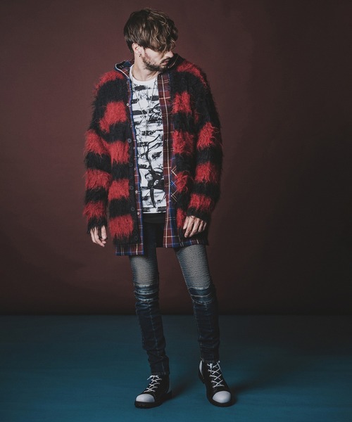 NO ID.（ノーアイディー） シャツ 「NO ID.」Check Hood Long Shirt