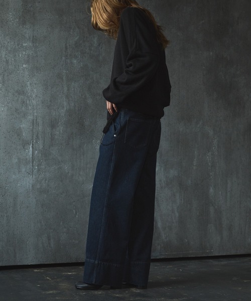 CIASENSE ジーンズ Low-rise Stitch Straight Denim Pants