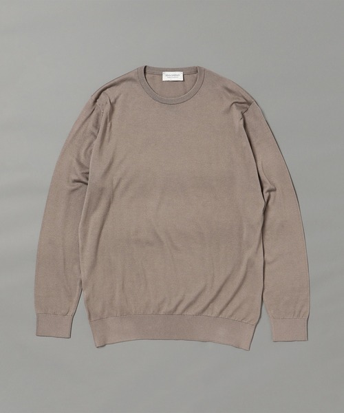 セーター ニット JOHN SMEDLEY / DAVID 30ゲージ コットン  クルーネックニット メンズの画像