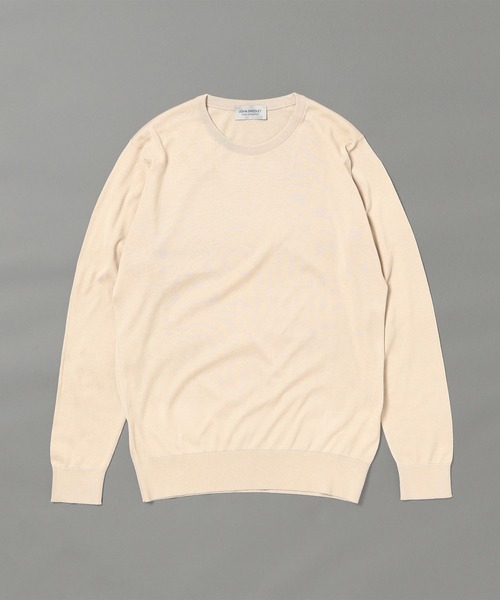 セーター ニット JOHN SMEDLEY / DAVID 30ゲージ コットン  クルーネックニット メンズの画像