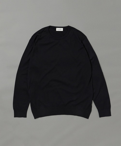 セーター ニット JOHN SMEDLEY / DAVID 30ゲージ コットン  クルーネックニット メンズの画像