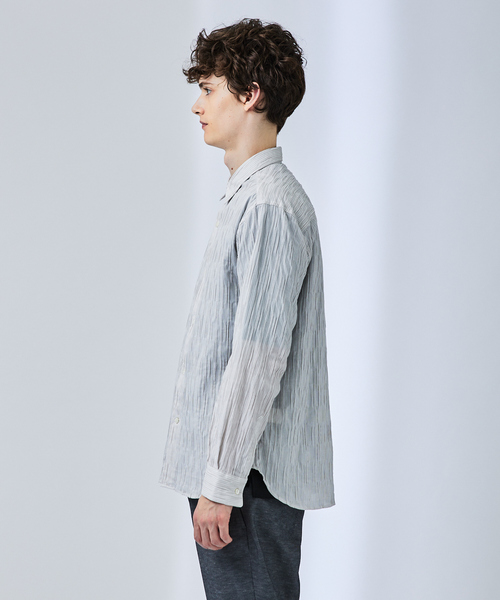 ABAHOUSE（アバハウス） シャツ 「リンクルストライプ」レギュラー