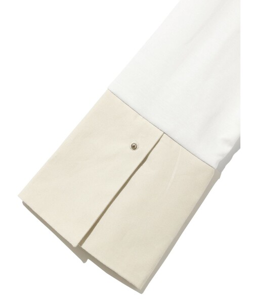 MIDIUMISOLID / ミディウミソリッド MIDIUMISOLID for Ladies カフス切替プルオーバー MIDIUMISOLID tシャツ for Ladies カフス切替プルオーバー
