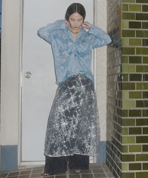 VIAVANDA STRINGS WRAP SKIRT スカート garden lace wrap skirt（マキシ・ロングスカート） | CODE A