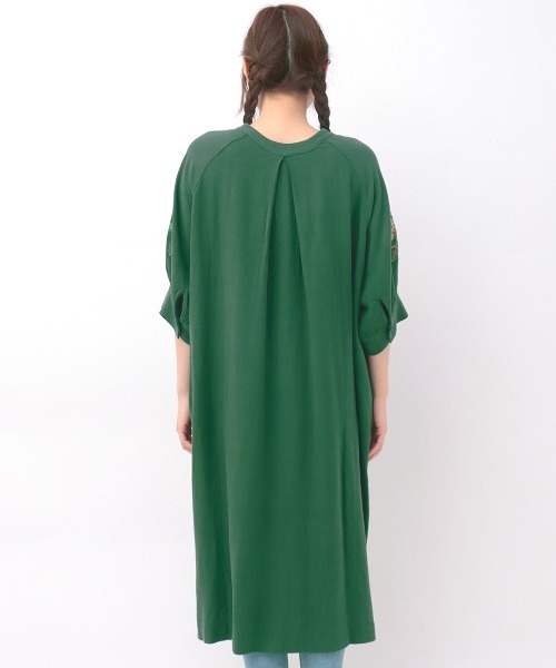 【定価17,500円】CLOVE　シャカシャカワンピース　撥水　ヤマダヤ　M grove ワンピース 「ハレの日も雨の日も」撥水タックワンピース