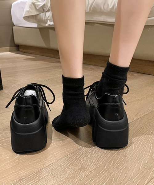 miniministore ローファー 厚底ローファー韓国 レースアップ