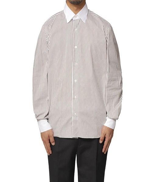 【美品、値下げ】エリコフォルミコラ　ストライプ　シャツ ERRICO FORMICOLA（エッリコフォルミコラ） シャツ Errico Formicola