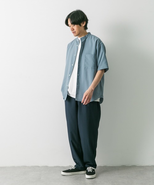 ◆新品現品限り◆アルチビオメンズシャツ 持続涼感】 COOL SILVER(R) ホリゾンタルワイド 半袖 形態安定