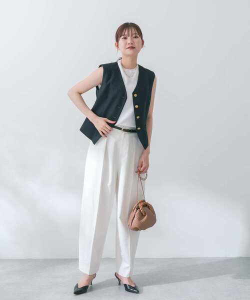 ベスト ジレ ネップツイードコンパクトジレ レディース ベスト ジレ ネップツイードコンパクトジレ レディース