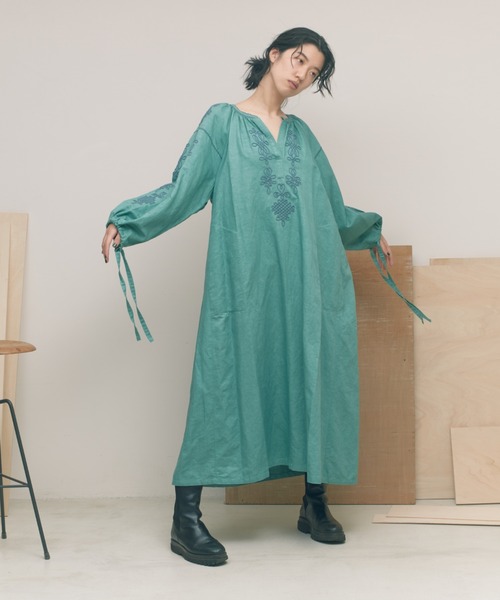 新品未使用 Sara mallika コットンリネンワンピース Sサイズ