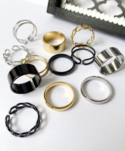 Port（ポート） 指輪 リング 4ピース セット シンプル デザイン セット
