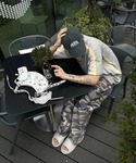 ジーンズ デニム デニムパンツ トロンプルイユ...の詳細画像1
