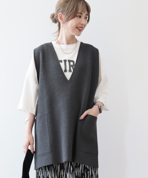 AMERICAN HOLIC（アメリカンホリック） ベスト VネックWポケット