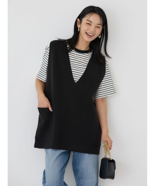☆専用☆希少ミンクアンゴラ、ビーバー入グレー ニットベスト ボタン付き ポケット ☆専用☆希少ミンクアンゴラ、ビーバー入グレー ニットベスト ボタン