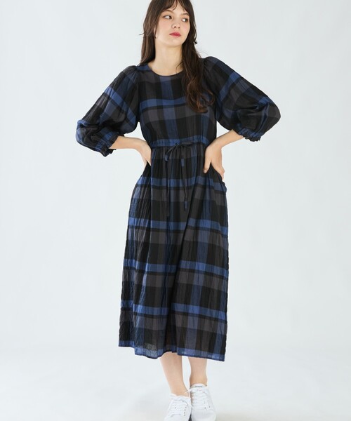 h*6様 新品未使用タグ付きTo b by agnes bチェックワンピ To b. by agnes ワンピース チェックシャーリングワンピース
