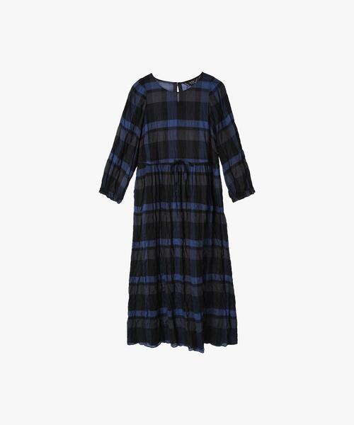 To b. by agnes ワンピース チェックシャーリングワンピース