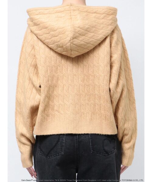 ニット セーター 「Care Bearsコラボ」CABLE ZIP HOODIE KNIT/ケーブルジップフーディーニット レディース CALNAMUR ニット セーター 「Care Bearsコラボ」CABLE ZIP