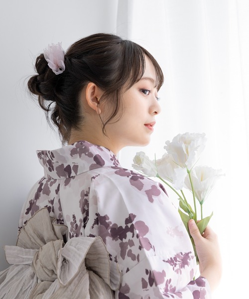 早い者勝ち！完売品！【floro by SOUBIEN】セパレート浴衣3点セット SOUBIEN（創美苑） 浴衣 floroセパレート浴衣3点セット （上着＋巻