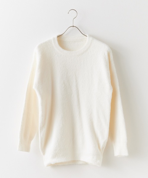 セーター ニット Crew Neck Simple Shaggy Knit/クルーネック シンプルシャギーニット メンズ レディース | ROOP TOKYO | 01