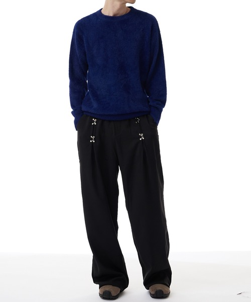 セーター ニット Crew Neck Simple Shaggy Knit/クルーネック シンプルシャギーニット メンズ レディース | ROOP TOKYO | 24