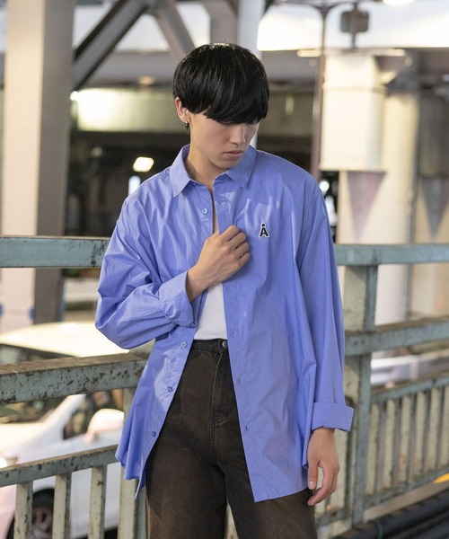 ALAND ブラウス シャツ 「UNISEX」ALAND／Aロゴワッペンロングスリーブ