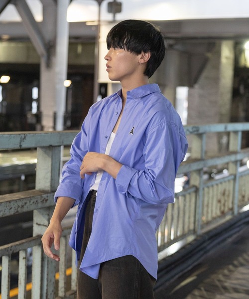 ALAND ブラウス シャツ 「UNISEX」ALAND／Aロゴワッペンロングスリーブ