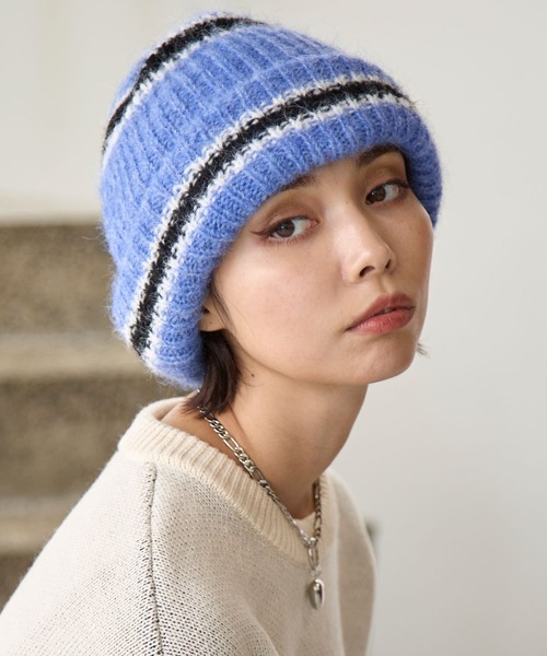 モカページ PAGEBOY（ページボーイ） ニット帽 ニットキャップ モヘアビーニー