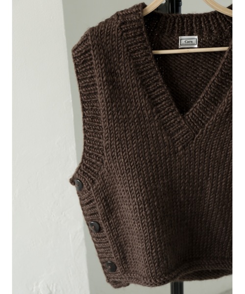 ニット セーター handmade knit vest レディース