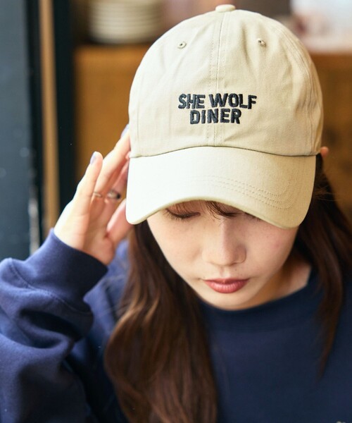 ベージュ キャップ SHARE YOUR LIFE FREAK'S STORE キャップ 帽子 限定展開 SHE WOLF DINER×FREAK'S