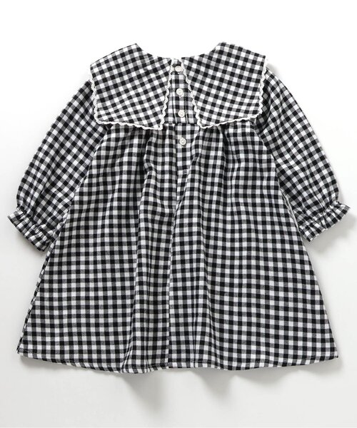 チェック柄ドレス いちご刺繍付き apres les cours（アプレレクール） ワンピース いちご襟刺繍チェック