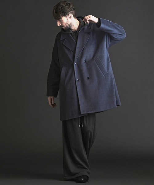 no id ポンチョコート　メンズ NO ID.（ノーアイディー） トレンチコート コート 「NO ID.」Double