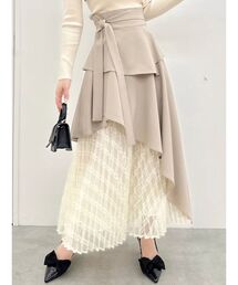 dazzlin スカート アシメティアードプリーツスカート : ZOZOTOWN