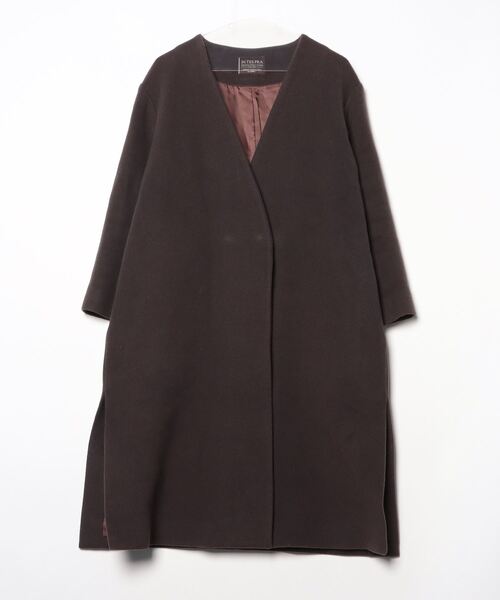 JUNEさん用 SHIPS（シップス） 「in.tes.pra」ノーカラーコート 38 ブラウン