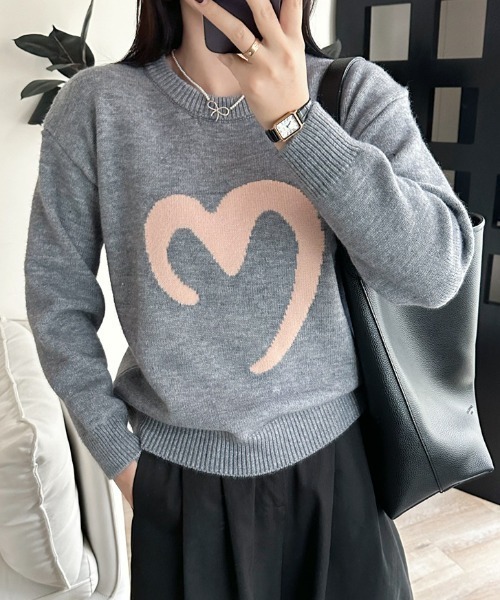 ParAvion（パラビオン） ニット セーター ハートデザインニット