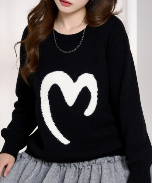 ParAvion（パラビオン） ニット セーター ハートデザインニット